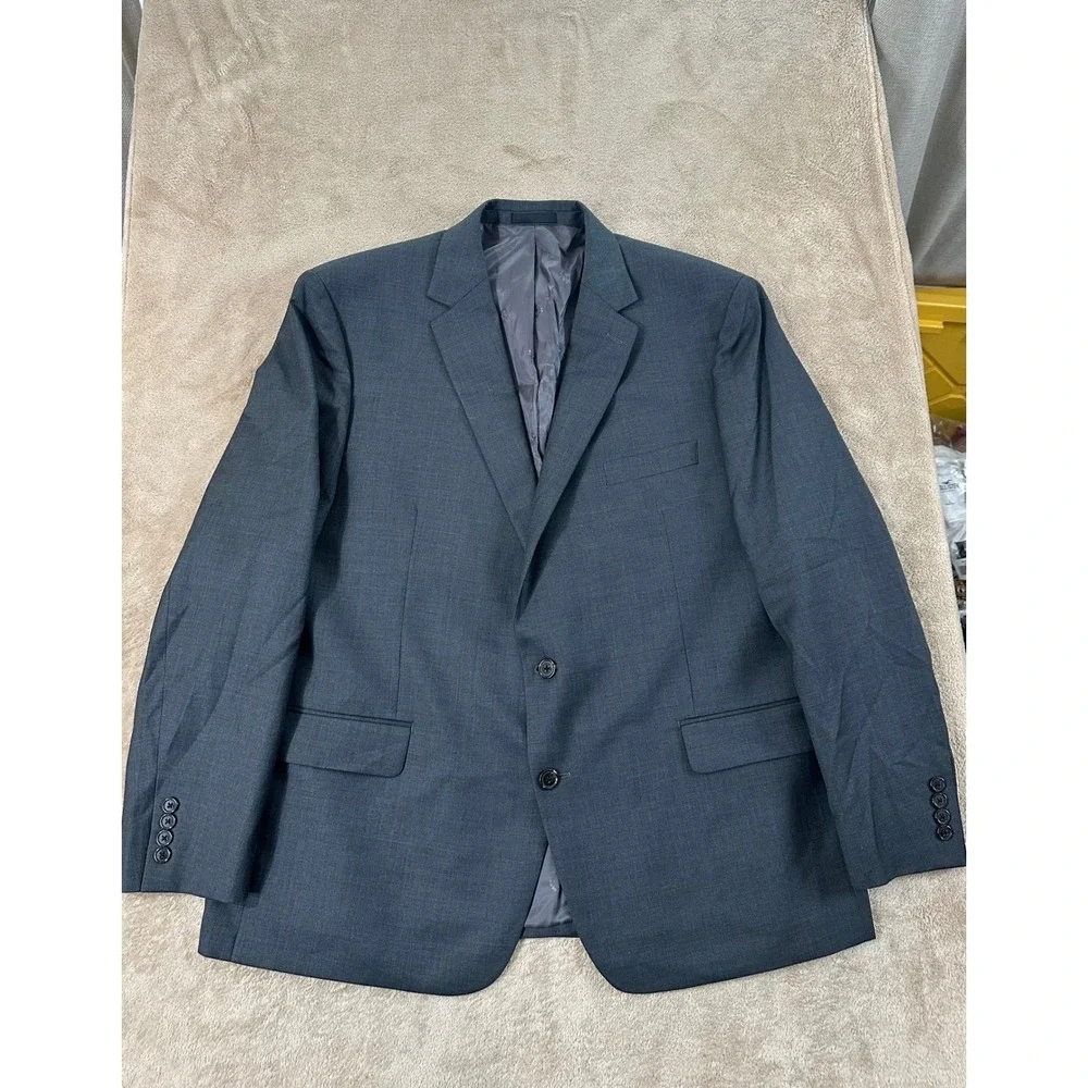 Lauren Ralph Lauren Black Label Blazer Mens Size 48R Gray Wool Blend Stretch EUC